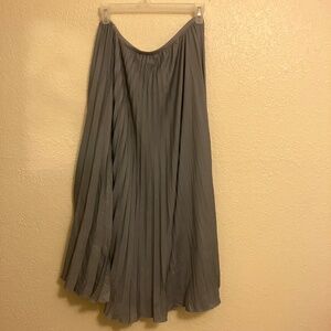 T Tahari Skirt Pleated Pull On Elastic Waist Women's Blue - Size S